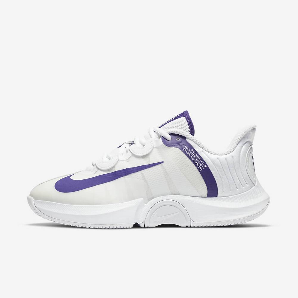 Chaussure De Tennis Nike NikeCourt Air Zoom GP Turbo Blanche 7968-205 White/Geyser Grey/Court Purple Femme | GGO-94210038